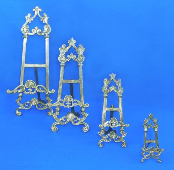 Plate& Platter Easels - Ornate Brass Stands